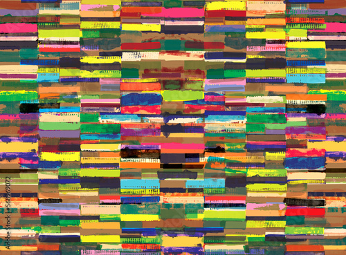 Abstract Colorful Image with rectangular shapes sandwiched together