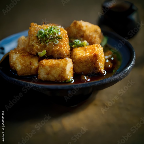 croutons on a plate
