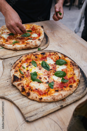 Two Margherita Pizzas