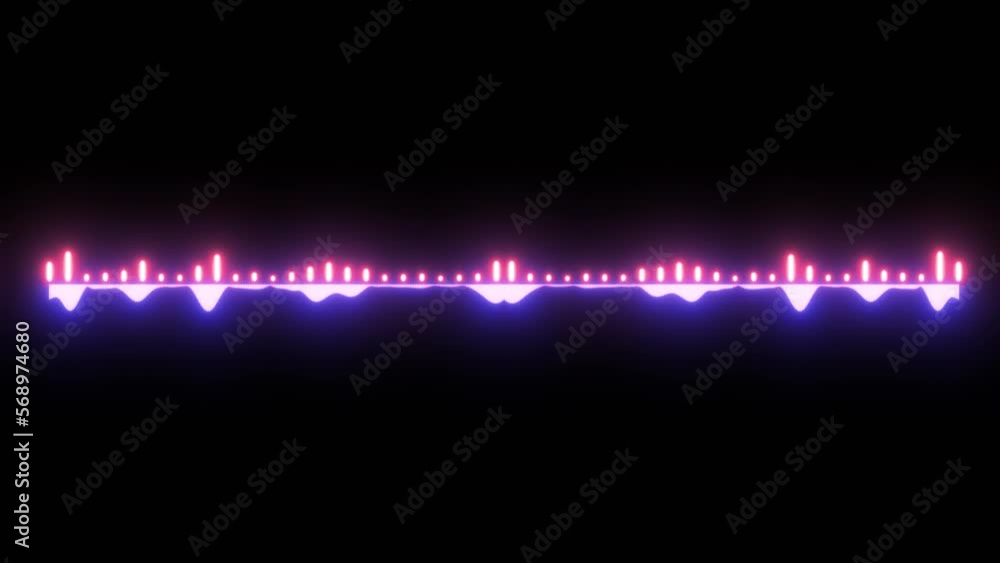 Modern audio technology element. Sound wave amplitude, nice groovy equalizer react on disco music Modern audio technology element. Sound wave amplitude, nice groovy equalizer react on disco music