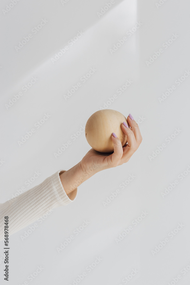 ball with a hand ball with a hand