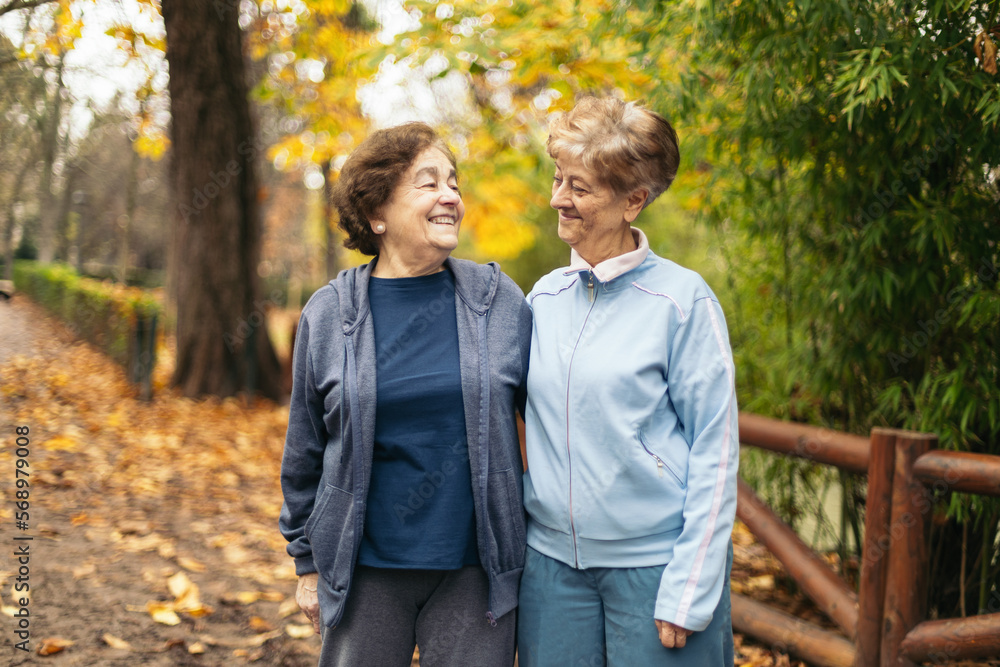 Portrait of senior women in sportswear at park Portrait of senior women in sportswear at park
