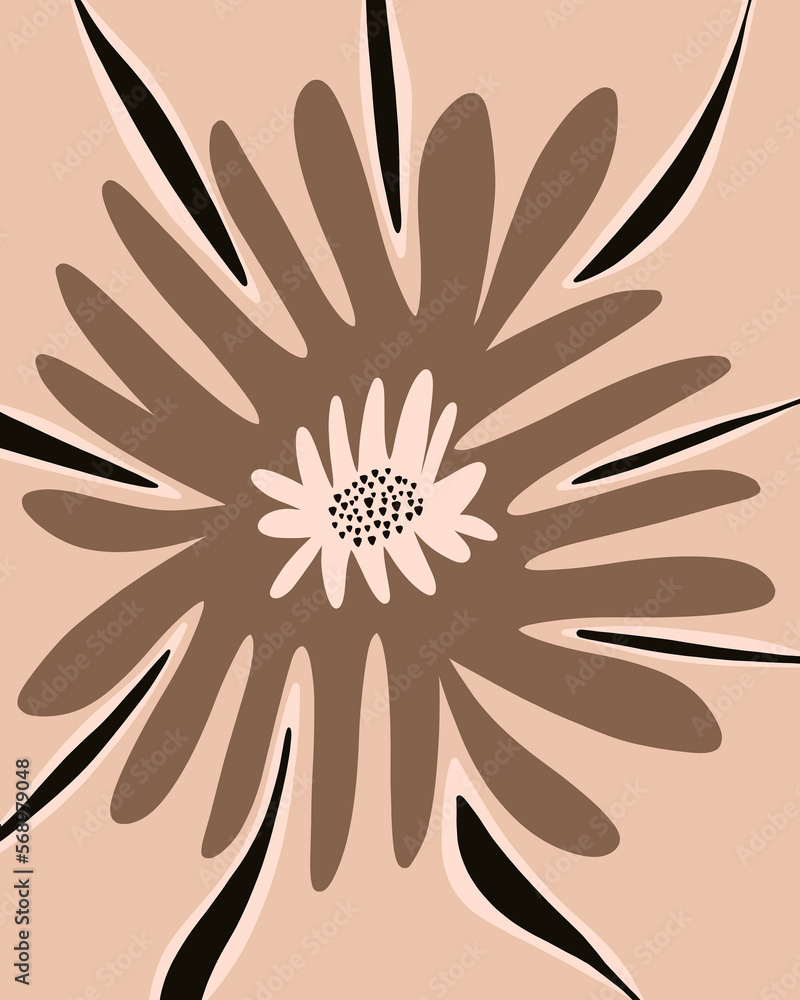 © ALICIA BOCK/Stocksy - Minimal Abstract Flower Illustration In Neutral Tones © ALICIA BOCK/Stocksy - Minimal Abstract Flower Illustration In Neutral Tones