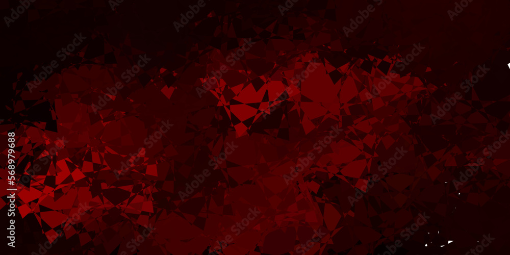 Dark Pink, Red vector pattern with polygonal shapes.