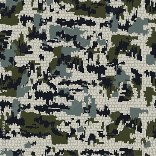 pattern background. Army Camouflage wrap Seamless snake Pattern abstract Vector. photo