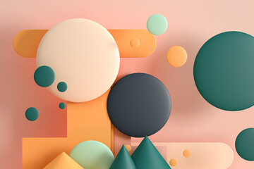 Abstract background with smooth shapes