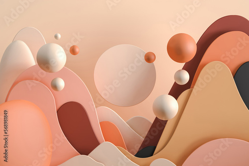 Abstract background with smooth shapes photo