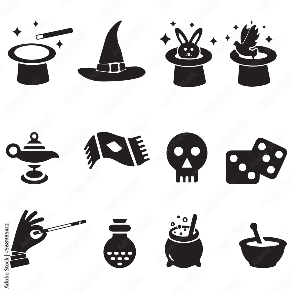 Fototapeta premium set of magic icons