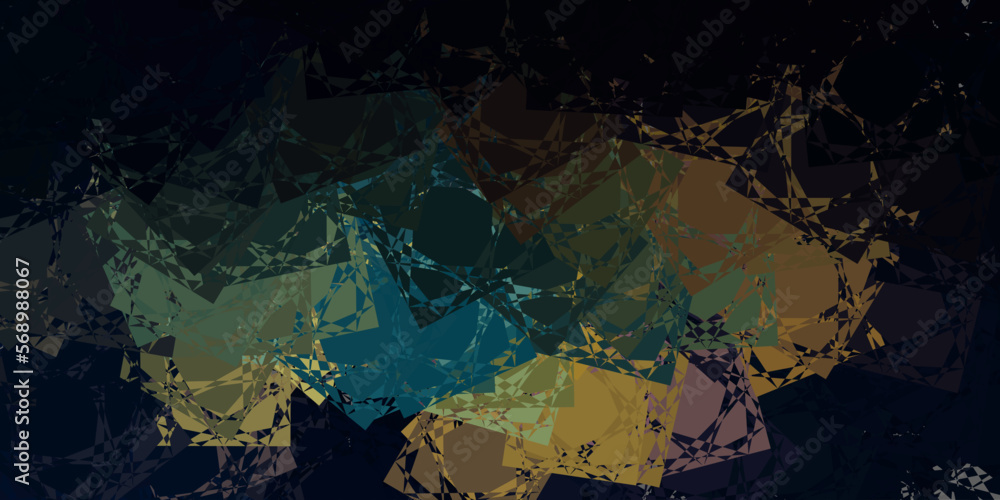 Fototapeta premium Dark Blue, Yellow vector background with polygonal forms.