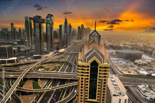 Aerial view of Dubai photo