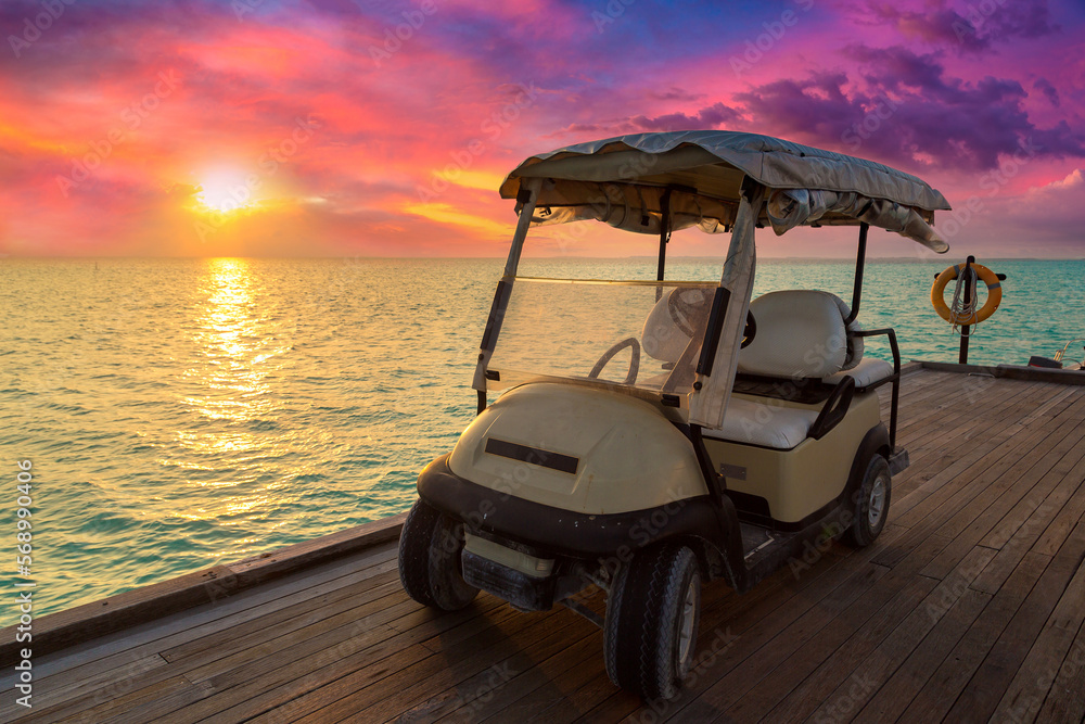 Golf cart at Maldives