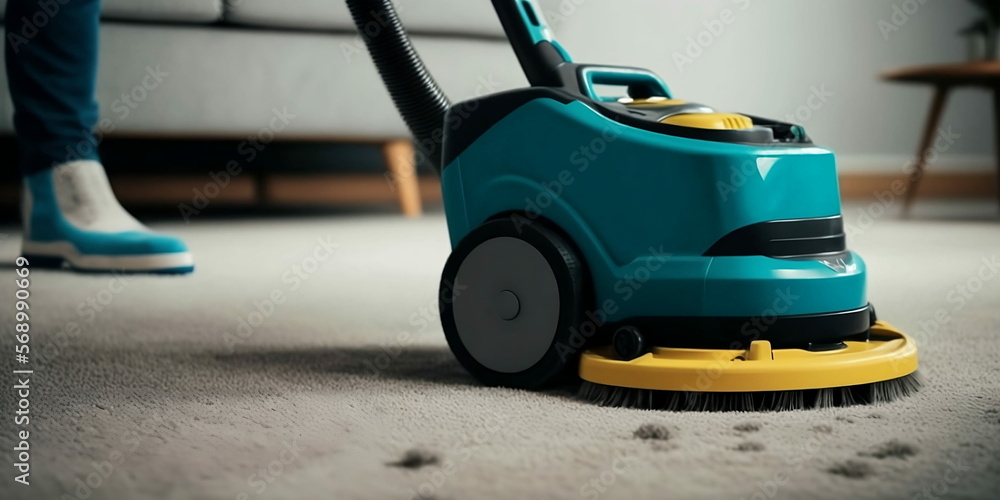Obraz premium Housekeeping, cleaning services, professional vacuum, generative ai