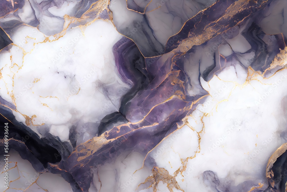 White marble with with gold and violet amethyst surface abstract background. Decorative acrylic paint pouring rock marble texture. Horizontal natural gold and purple abstract pattern. White marble with with gold and violet amethyst surface abstract background. Decorative acrylic paint pouring rock marble texture. Horizontal natural gold and purple abstract pattern.