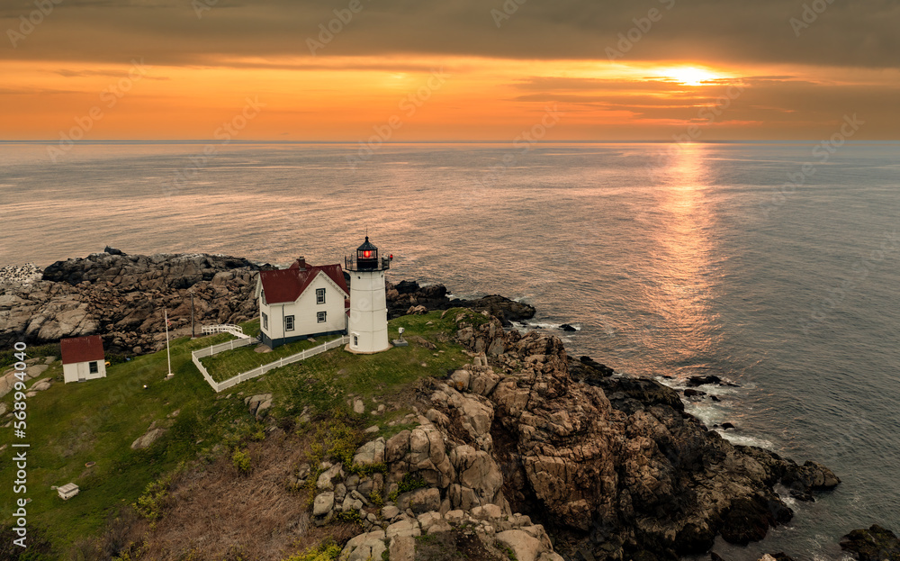 Nubble Lighthouse off the coast of Maine 