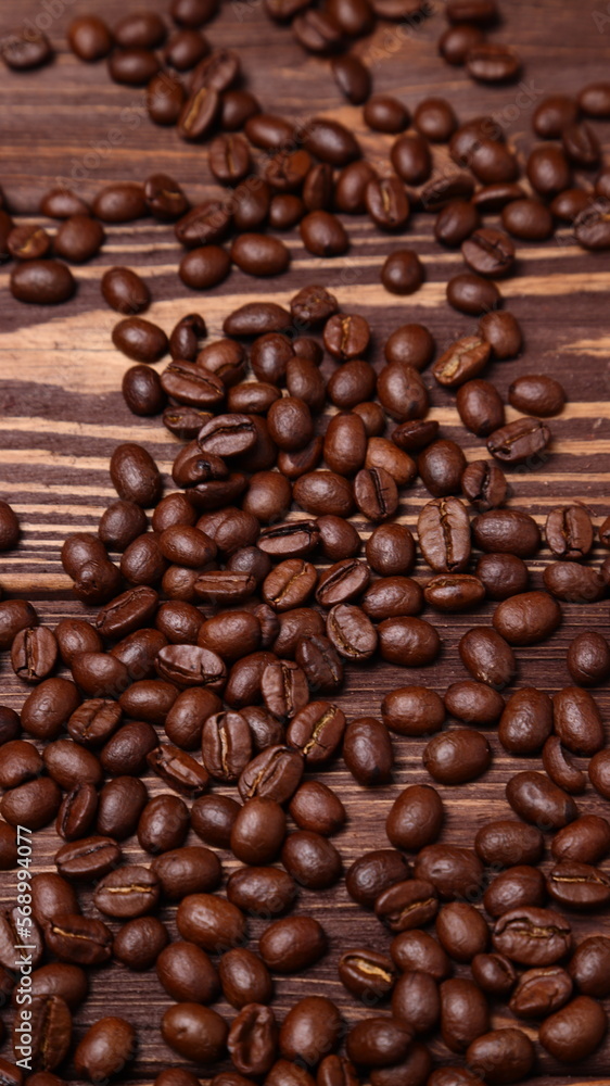 Obraz premium Roasted coffee beans, dark seed