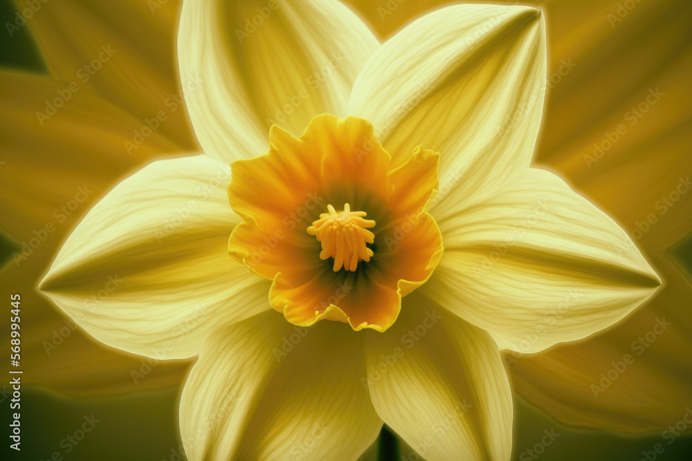 Fototapeta premium Daffodil background created with Generative AI Technology, ai, generative