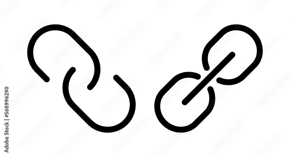 Link icon vector illustration. Hyperlink chain sign and symbol Link icon vector illustration. Hyperlink chain sign and symbol