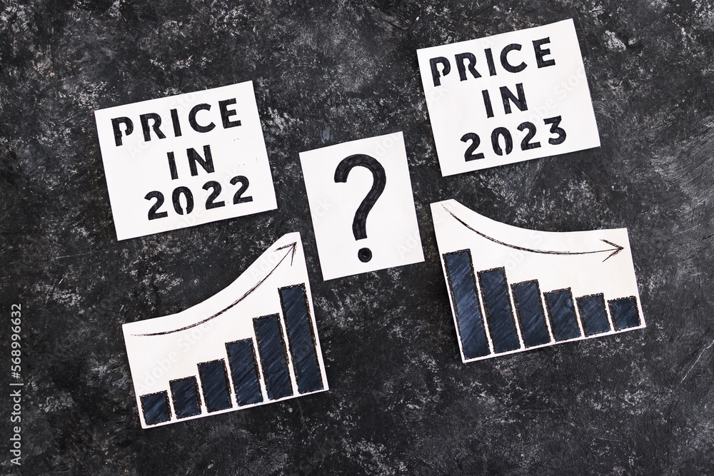 charts comparing prices going up in 2022 and potentially going down in