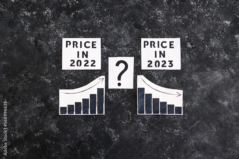 charts comparing prices going up in 2022 and potentially going down in