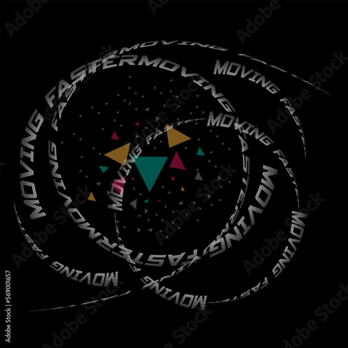 moving faster slogan text vector design