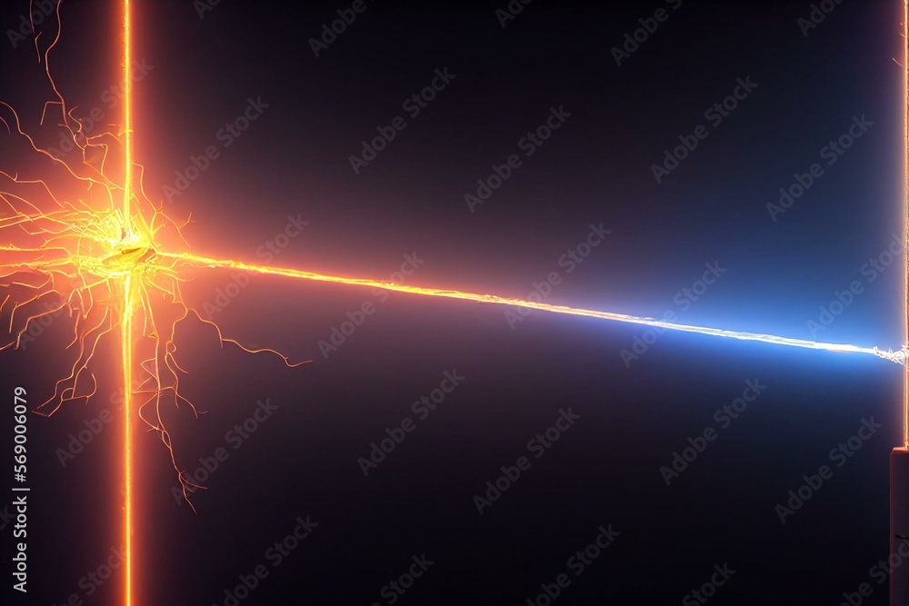 Electrical high voltage ground copper bar on wall. Grounding electric