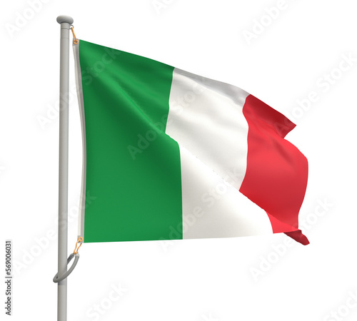 italy country flag icon waving red white green color symbol decoration politic governement national europe emblem state travel international freedom celebration festival public culture independence  photo