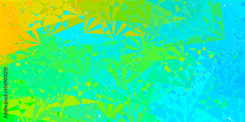 Light Blue  Yellow vector background with random forms.