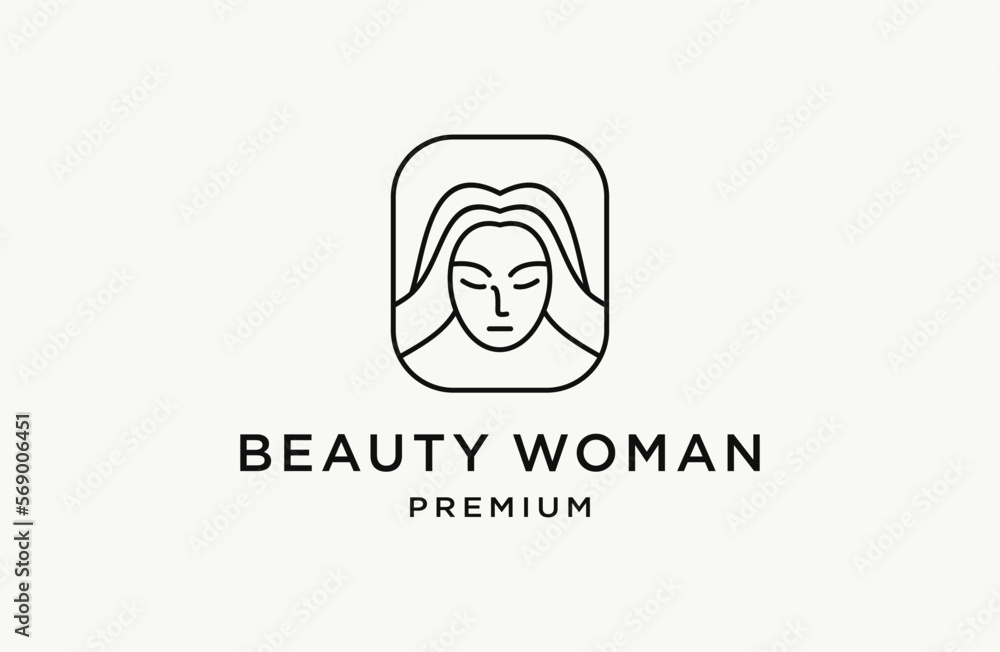 Woman hair salon logo design Premium Vector. Woman hair salon logo design Premium Vector.
