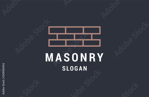 masonry architecture logo design inspiration vector template