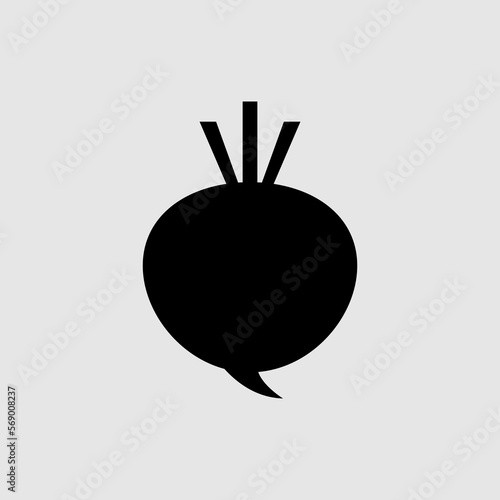Brassica Rapa flat vector icon. trendy style illustration on white background..eps