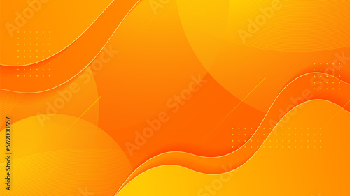 yellow and orange curve wave line gradient liquid abstract background, simple minimal fluid shapes, composition for illustration advertising, application, Banner or template design