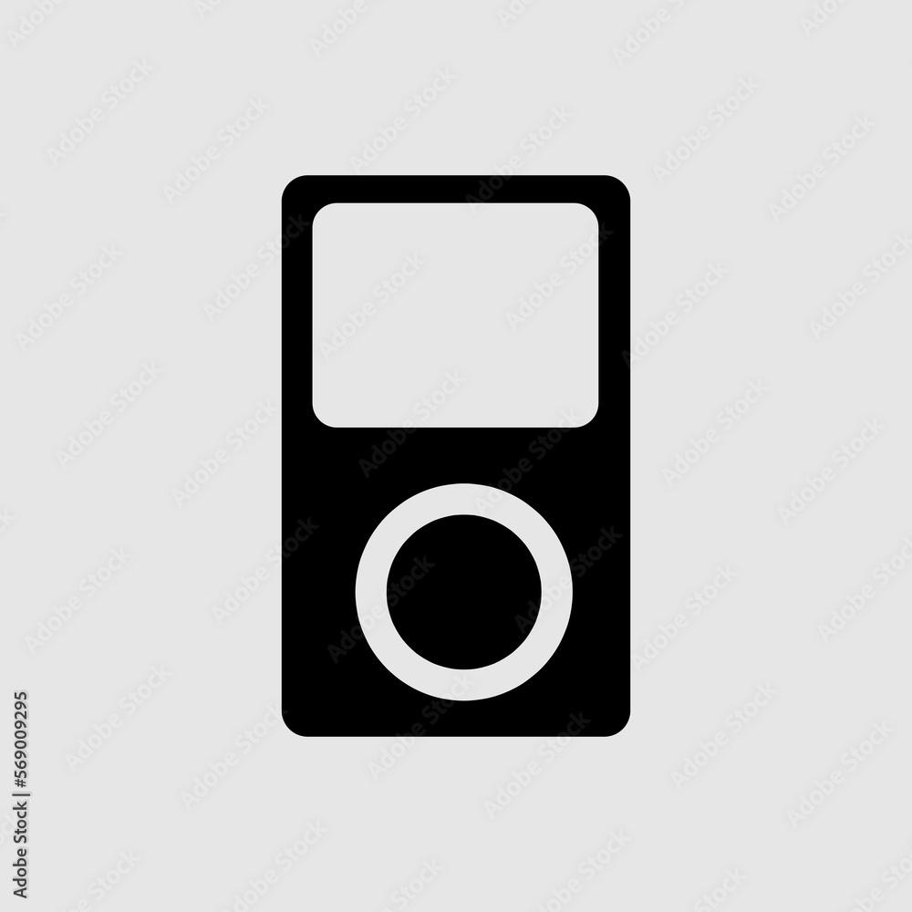 Portable media player. trendy style illustration on white background..eps Portable media player. trendy style illustration on white background..eps