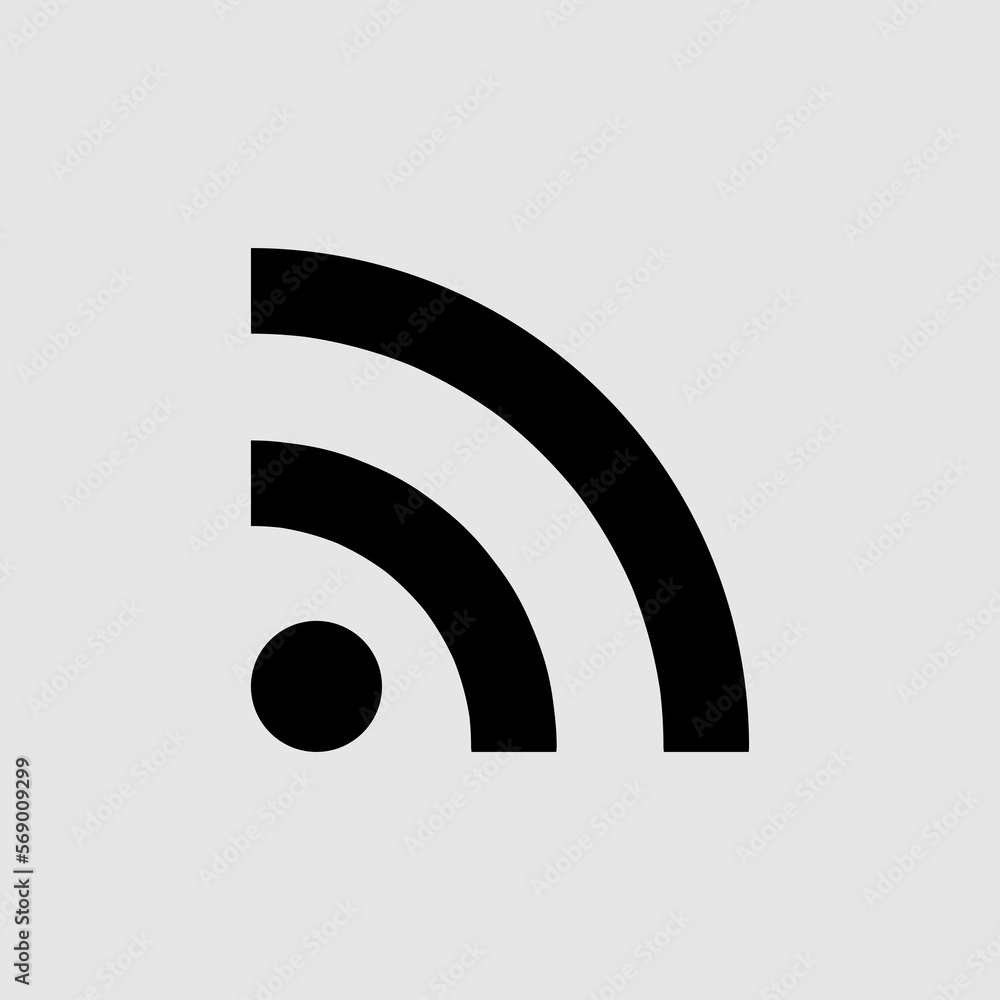 RSS Icon Vector. Simple flat symbol. trendy style ilustration on white background..eps RSS Icon Vector. Simple flat symbol. trendy style ilustration on white background..eps