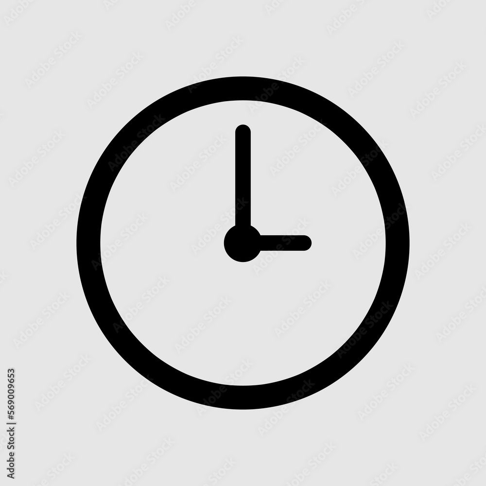 Time clock Icon Vector. Simple flat symbol. trendy style illustration on white background..eps Time clock Icon Vector. Simple flat symbol. trendy style illustration on white background..eps