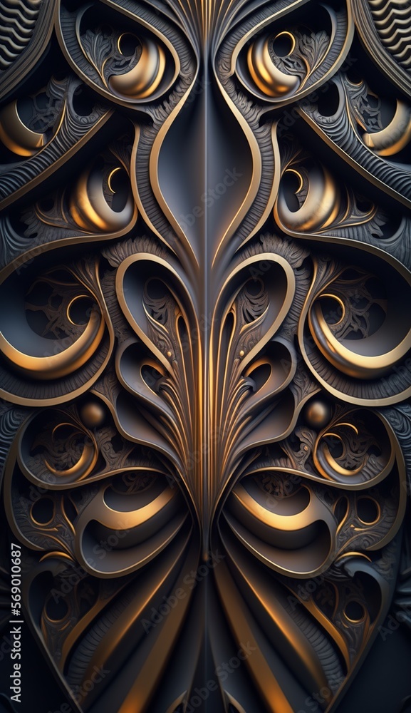 abstract geometric background, 3D rendering, generative AI abstract geometric background, 3D rendering, generative AI