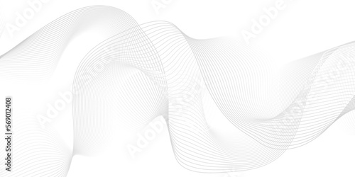 Abstract white paper wave background and abstract gradiant and white wave curve lines banner background design. Vector illustration. Modern template abstract design flowing particles wave.