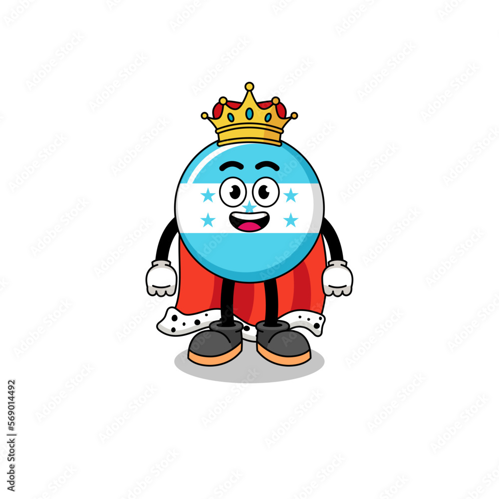 Mascot Illustration of honduras flag king Mascot Illustration of honduras flag king