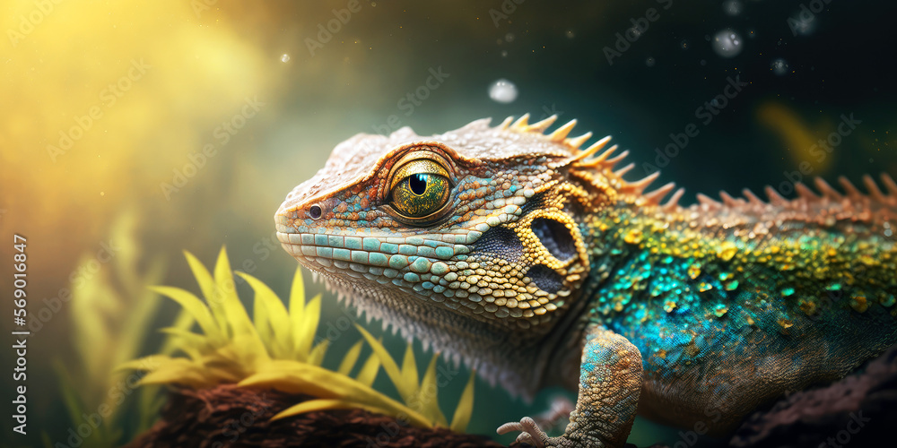 Content Lizard, Animal Portrait, Generative AI Content Lizard, Animal Portrait, Generative AI