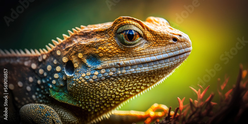 Hungry Lizard  Animal Portrait  Generative AI