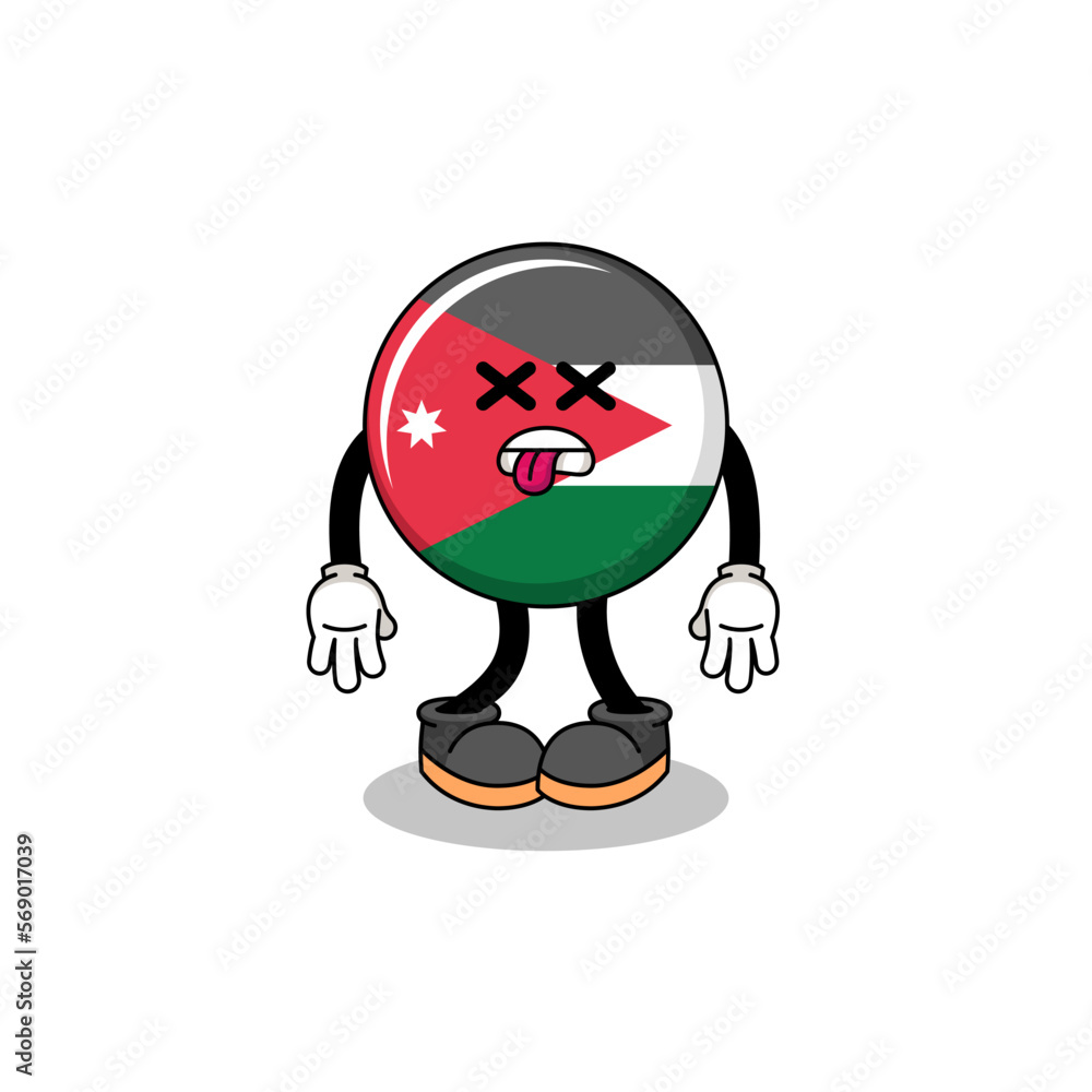 jordan flag mascot illustration is dead jordan flag mascot illustration is dead