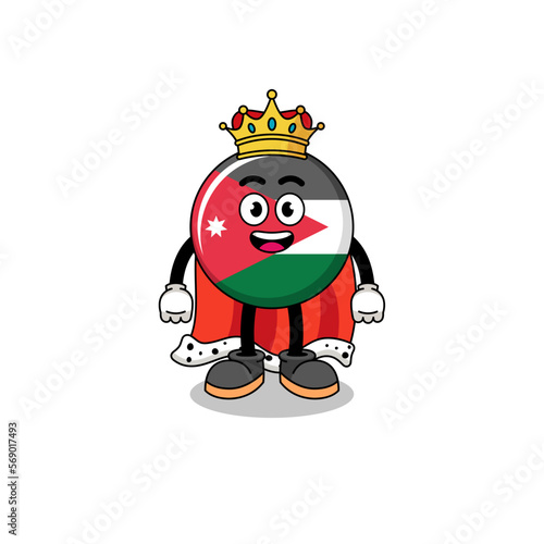 Mascot Illustration of jordan flag king photo