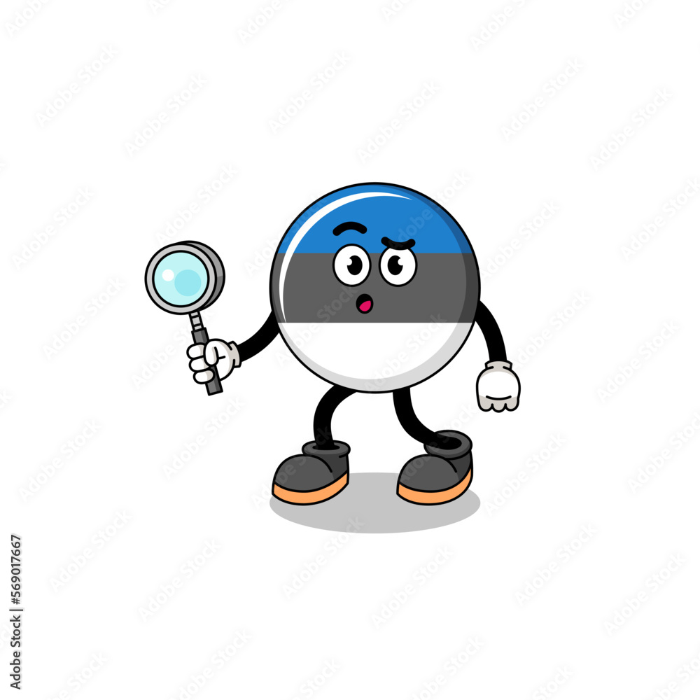Mascot of estonia flag searching Mascot of estonia flag searching
