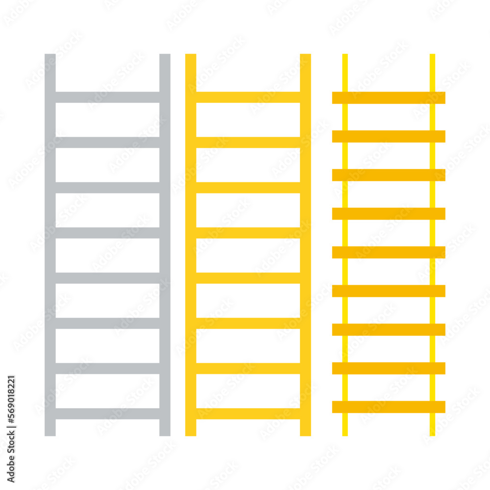Different stairs in cartoon style. Vector illustration. Different stairs in cartoon style. Vector illustration.