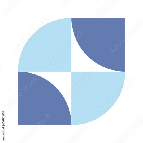 Blue Mosaic Geometric