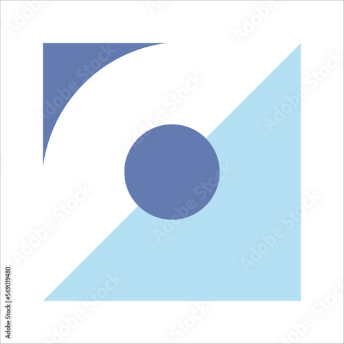 Blue Mosaic Geometric