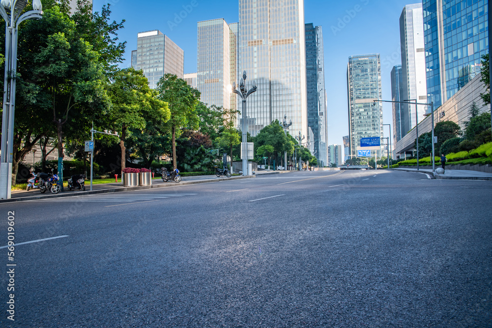 Street View of Jiangbeizui CBD, Chongqing, China