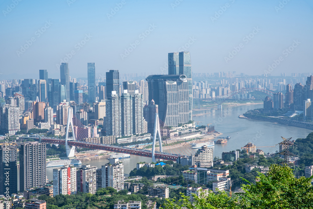 Fototapeta premium China Chongqing urban architectural scenery