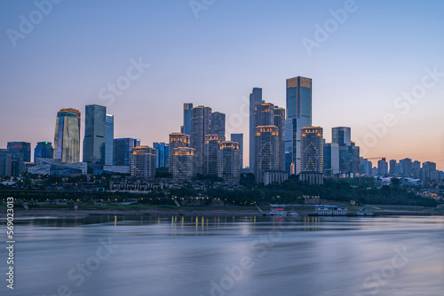 Architectural scenery of Jiangbeizui CBD, Chongqing, China