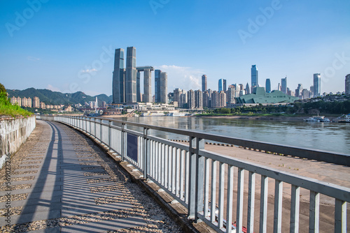 Cityscape of Nanbin Road, Chongqing, China