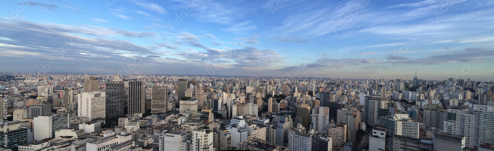 São Paulo with a panoramic view of the skyscrapers of the capital